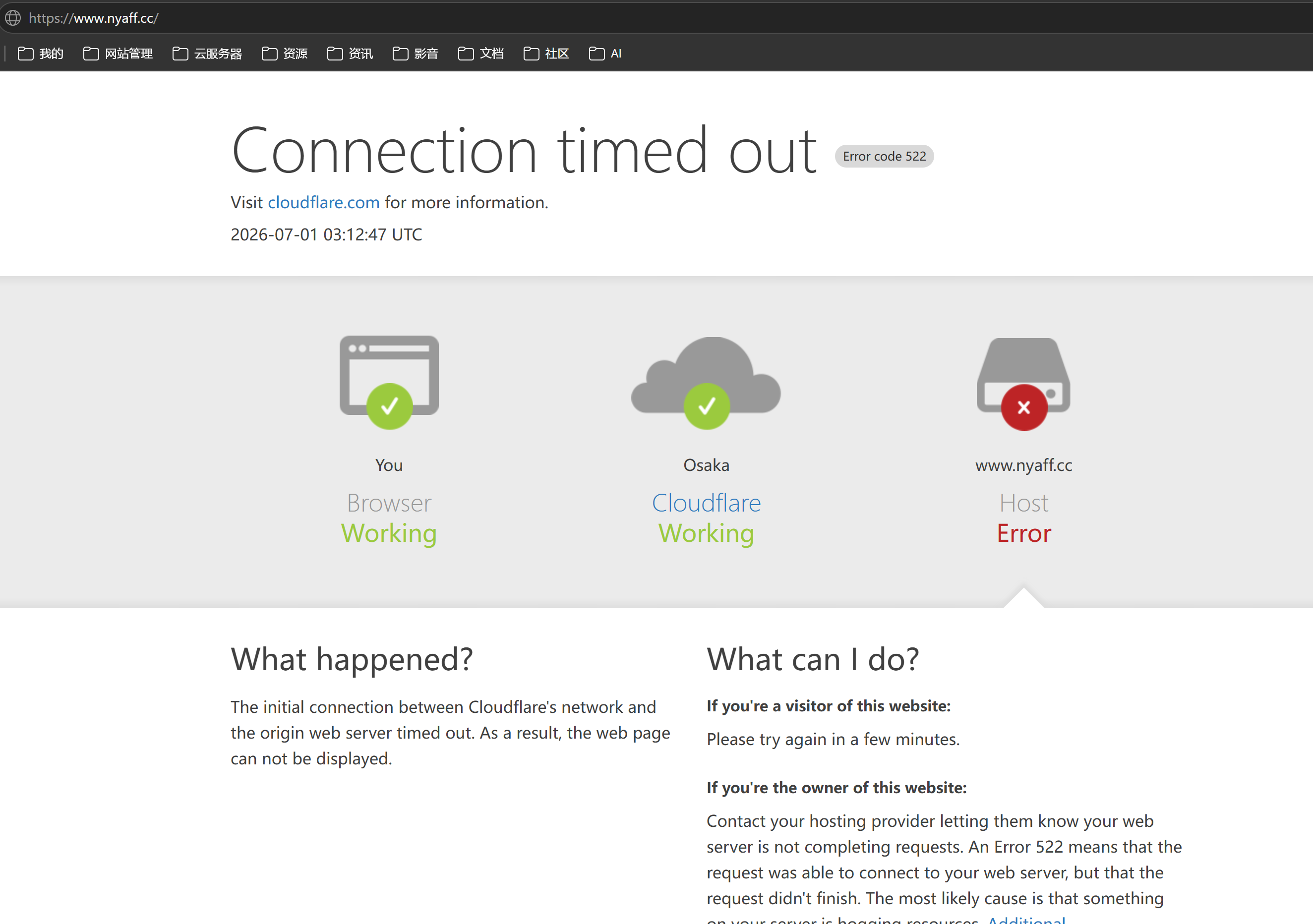 Naiyun website inaccessible